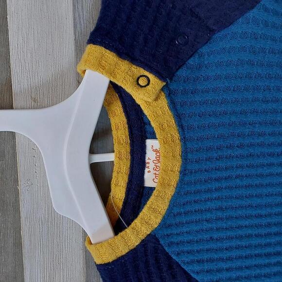 Baby Boys' Colorblock Cozy Waffle Top & Bottom Set | Cat & Jack | 6-9 M - Picture 6 of 9